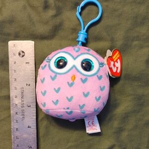 Ty Squishy Babies "Winks" Owl Plush With Clip
